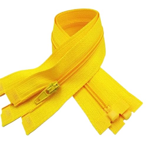 AMENGJ Zips for Sewing Prozess des Nähens von Kleidungsstücken mit diesen 5 Stück 3# Nylon-Reißverschlüssen – erhältlich in 20 Farben(Golden,50CM_5PCS) von AMENGJ