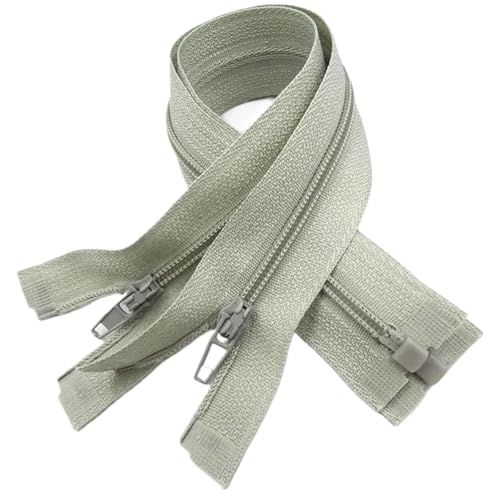 AMENGJ Zips for Sewing Prozess des Nähens von Kleidungsstücken mit diesen 5 Stück 3# Nylon-Reißverschlüssen – erhältlich in 20 Farben(Light Grey,35CM_5PCS) von AMENGJ