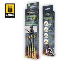 AMMO WARGAMING UNIVERSE - DRY BRUSH Land Brush Set von AMMO by MIG Jimenez