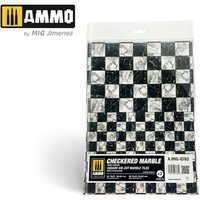 Checkered Marble. Square Die-cut Marble Tiles - 2 pcs von AMMO by MIG Jimenez