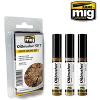 Earth Colors OILBRUSHER SET von AMMO by MIG Jimenez