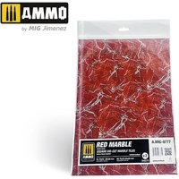 Red Marble. Square Die-cut Marble Tiles - 2 pcs von AMMO by MIG Jimenez