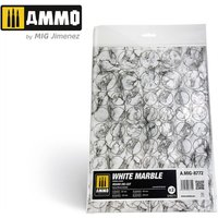 White Marble. Round Die-cut for Bases for Wargames - 2 pcs von AMMO by MIG Jimenez