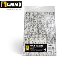 White Marble. Square Die-cut Marble Tiles - 2 pcs von AMMO by MIG Jimenez