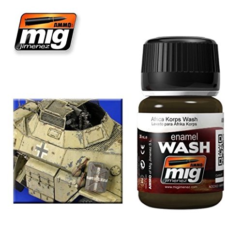 AMMO A.MIG-1001 Emaille-Waschmittel (35 ml) Africa Korps Wash, Mehrfarbig von Mig Jimenez