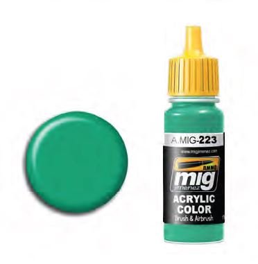 AMMO MIG-0223 Acrylfarben für den Innenbereich, Türkisgrün, 17 ml, Mehrfarbig von Mig Jimenez