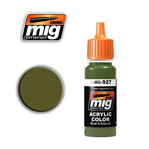 AMMO MIG-0927 Olive Drab Light Base Acrylfarben (17 ml), mehrfarbig von Mig Jimenez