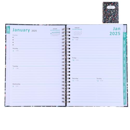 AMO HERMOSO A5 Terminkalender 12-Monats-Planer 2025 Wochenplaner Ringbuch, Kalender 2025, 138 Seiten, 100gsm Papier von AMO HERMOSO