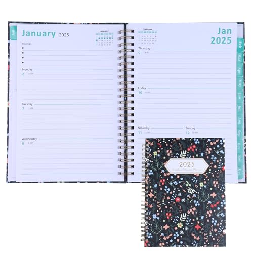 AMO HERMOSO Kalender 2025 A5 Terminkalender 12-Monats-Planer 2025 Wochenplaner Ringbuch, Kalender 2025, 138 Seiten, 100gsm Papier von AMO HERMOSO