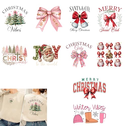 20 x Transfer-Patches "Merry Christmas" für T-Shirts von AMONEYLS