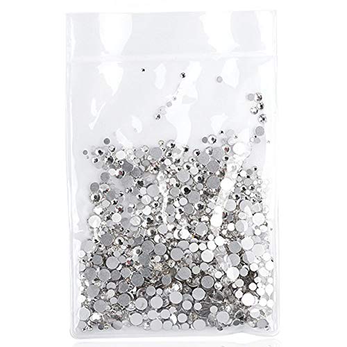 AMOYER 1440pcs Glitter Multicolor Flatback Rhinestones Strass Nail Gems CrystalAB Steine ??für DIY Nagel-Kunst-Dekorationen zufällige Farbe von AMOYER