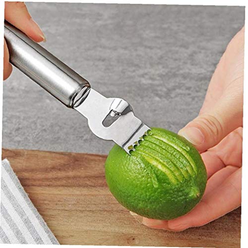 AMOYER Küchenhelfer Edelstahl Zitrone Peeler Zester Reibe Lime Orange Zitrusfrucht-Raspel Peeling Werkzeuge Barzubehör von AMOYER