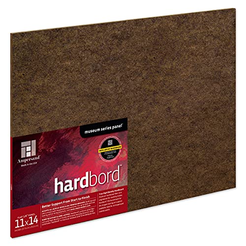 Ampersand Art Supply Hartfaserplatte Holzmalereiplatte: Museumsreihe Hardbord, Holz, 1/8 Zoll flaches Profil, 11" x 14" von AMPERSAND ART SUPPLY