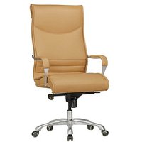 AMSTYLE XXL Chefsessel, SPM1.405 Kunstleder braun, Gestell silber von AMSTYLE