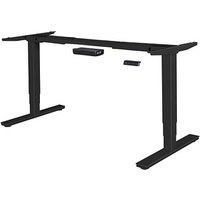 AMSTYLE elektrisch höhenverstellbarer Schreibtisch schwarz ohne Tischplatte, T-Fuß-Gestell schwarz 105,0 - 182,0 x 70,0 cm von AMSTYLE