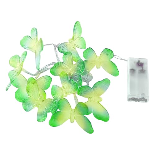 AMZLORD 3 m 20 LED Schmetterlings-Lichterkette, kreative Schmetterlings-Nachtlampe, Schmetterling, dekorative Lichter for Garten, Hochzeit, Party von AMZLORD