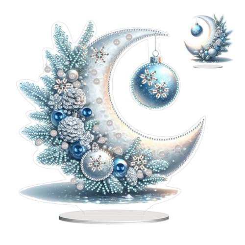 AMZLORD DIY Diamond Painting Tischdeko Weihnachtsdeko Schneemann Weihnachten Tisch Deko Weinachtsdekorationen Schneemann Christmas Decorations Diamant Painting Tisch Deko Diamant Malerei Stehend Set von AMZLORD