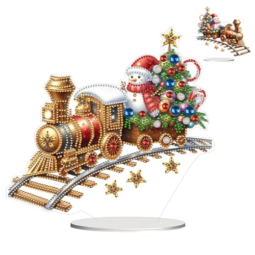 AMZLORD DIY Diamond Painting Tischdeko Weihnachtsdeko Schneemann Weihnachten Tisch Deko Weinachtsdekorationen Schneemann Christmas Decorations Diamant Painting Tisch Deko Diamant Malerei Stehend Set von AMZLORD