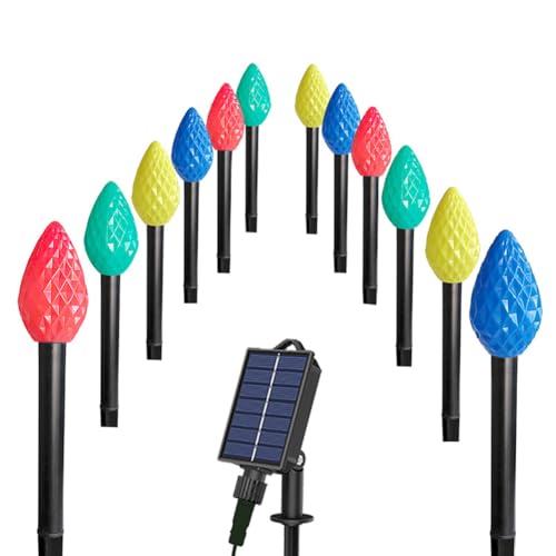 AMZLORD Weihnachts-Schneemann-Lichterkette, Lithium-Batterie, gruselige Augäpfel, Solar-Gartenlichter, solarbetriebene gruselige Augapfel-Lichter for Halloween, Weihnachten, Party-Dekoration von AMZLORD