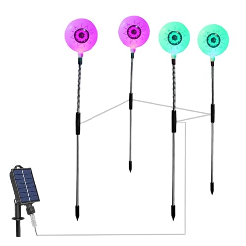 AMZLORD Weihnachts-Schneemann-Lichterkette, Lithium-Batterie, gruselige Augäpfel, Solar-Gartenlichter, solarbetriebene gruselige Augapfel-Lichter for Halloween, Weihnachten, Party-Dekoration von AMZLORD