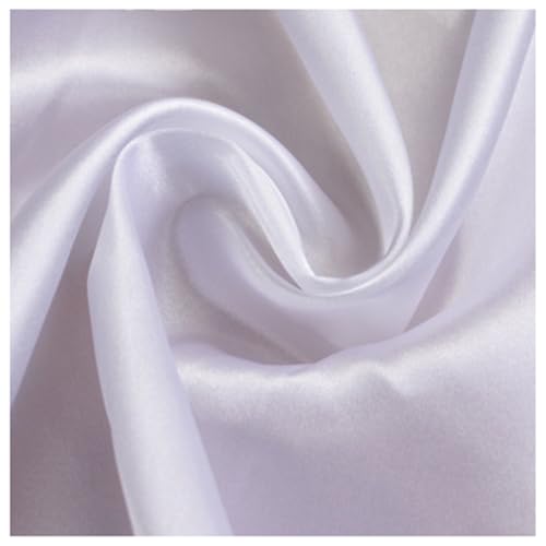 AMateschitz Satin-Stoff Stofffutter Futterstoff Meterware Weiches Polyester Stoff Baumwollstoff Stoff zum Nähen Einfarbig in 28 Farben für Kleider Jacken Mäntel Hosen Röcke Möbel Weiß#1 10M*1.5M AMateschitz Satin-Stoff Stofffutter Futterstoff Meterware Weiches Polyester Stoff Baumwollstoff Stoff zum Nähen Einfarbig in 28 Farben für Kleider Jacken Mäntel Hosen Röcke Möbel Weiß#1 10M*1.5M von AMateschitz