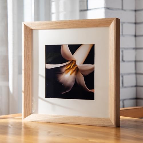 ANAZOZ din 25x25 cm Bilderrahmen Holz, Bilderrahmen Hochzeit Bilder Wand Hängen, Hochformat oder Querformat Fotorahmen Modern Einfach 1 Stück von ANAZOZ