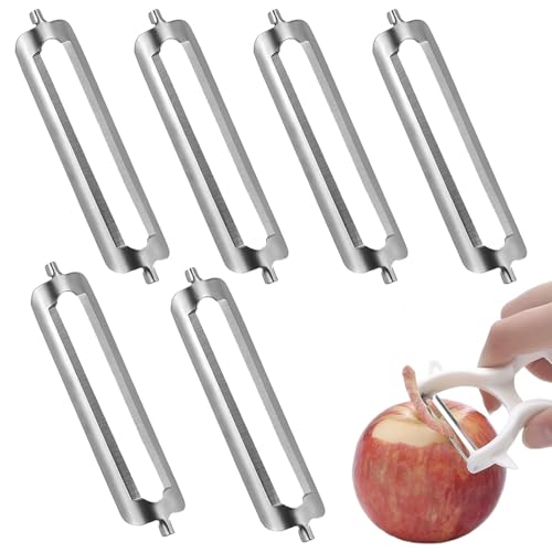 ANBOO 6 Stück Sparschäler Tupper, Kartoffelschäler Ersatzklinge, Schäler Ersatzklinge Orangenschäler, Peeler Pendelschäler, Ersatzklingen Schäler Blade Ersatzklinge von ANBOO