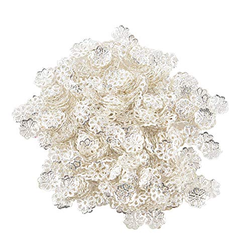 Schöne Perle 6Mm Silberton Blumen Perlen Kappen Für Schmuck Machen (Über 500 Stück) von ANBP