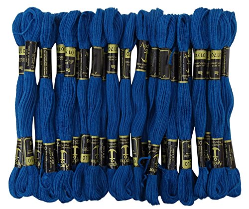 Anchor Hand Cross Stitch Stranded Baumwolle Stickgarn Floss Packung mit 25 Skeins-Royal Blue von ANCHOR