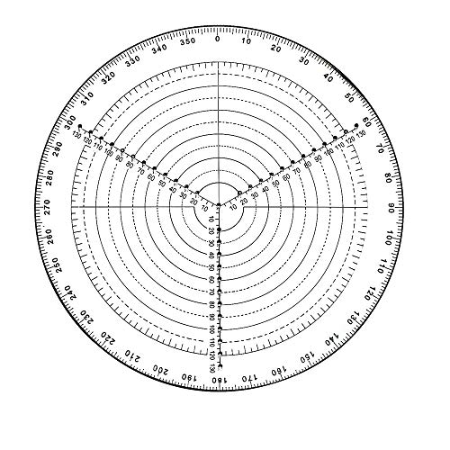 ANCLLO 300 mm runder Kompass für Drechsler, Drehmaschinen, klares Acryl, Zeichnen, Kreise, Durchmesser von ANCLLO