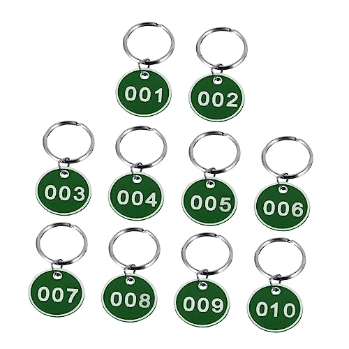 ANDRESLAD 1 Nummernschild Schlüsselbeschriftungen Schließfachnummer-tags Etiketten Für Schlüsselanhänger Schlüsselidentifikatoren Zahlenketten Nummerierte Id-tags Zahlenkarten Green Metall von ANDRESLAD