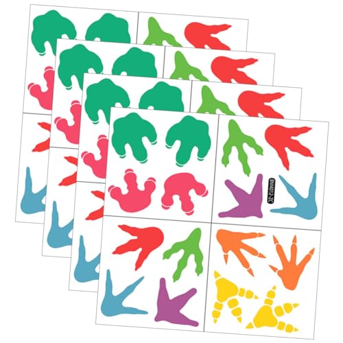 ANDRESLAD Realistische Dinosaurier-fußabdrücke Bodenaufkleber Dinosaurier Boden Abziehbilder Für Kinder Spielzimmer Einfach Abziehen Zufällige Stil von ANDRESLAD