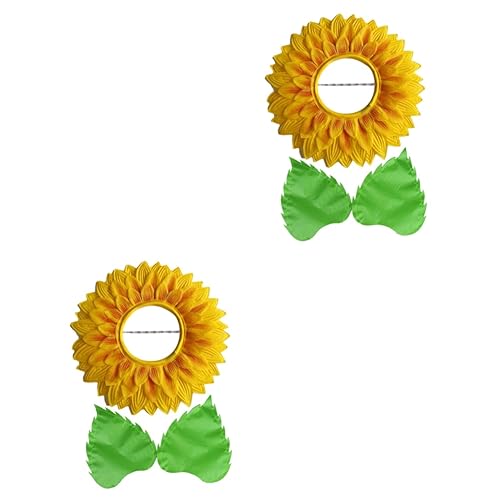 ANDRESLAD 2 Sets Kopfschmuck Neuheit Sonnenblumen Kopfbedeckung Für Performance Kostüm Damen Sonnenblumen Kostüm Partyhut Kopfbedeckung Hut Lustige Kopfbedeckung Requisite von ANDRESLAD