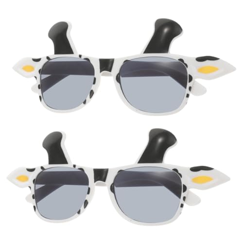 ANDRESLAD 2St Kuhbrille Kuh-Kostümzubehör Lustige Tierbrille Kuh Brille Lustige Kostümbrille Kuh-Cosplay-Sonnenbrille lustige Party-Sonnenbrille Herren-Kuh-Brille Kuh-Kostüm-Spielzeug Stk von ANDRESLAD