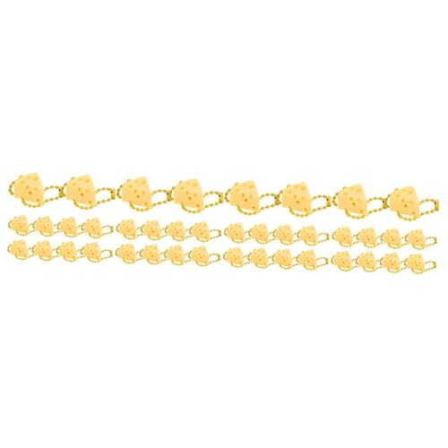 ANDRESLAD 40 Stk Käseornamente Handtaschenanhänger Armbandanzeige Mini-Food-Charms käseform käse-geschenkideen Schlüsselbund schlüsselanhänger dekorativer Anhänger danke Metall von ANDRESLAD