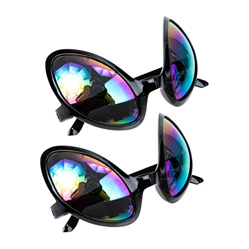 ANDRESLAD Party Favors Kostüm Sommer für Deko Dekorative Sonnenbrille Spaßbrille Foto Brille Neuheit Interessante Cosplay Alien Lustige Requisite Außerirdische Halloween Partybrille von ANDRESLAD