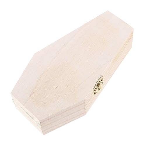 ANDRESLAD Ringe Ohrringe Gothic Retro Schmuckkoffer Organizer aus Dekorative Holzverkleidung Rustikaler Sarg Geschenkbox Schmuck Frauen für Schmuckstück Schmuckschatulle Mädchen Halsketten von ANDRESLAD