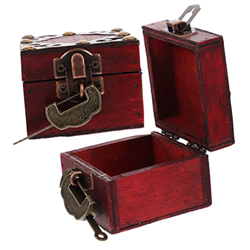 ANDRESLAD Vintage Schmuckschatulle Organizer mit Dekoratives Kleinigkeiten Rustikale Schmucketui Kleinigkeitenbox Tragbare Schloss Schmuckkästchen von ANDRESLAD