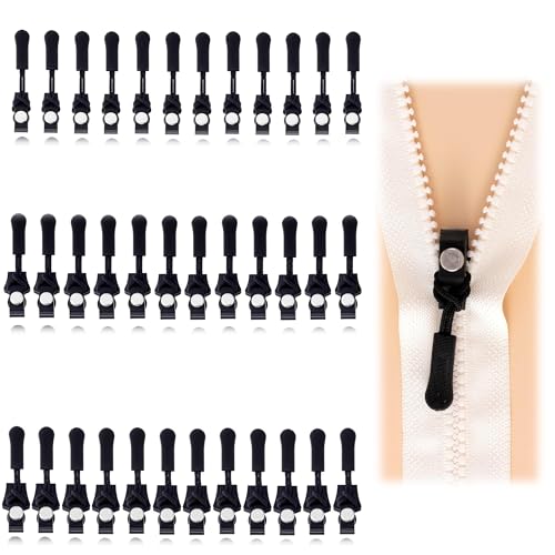 36 Stück Reißverschluss Zipper, 3 Größen Universell Reißverschluss Reparatur Set, Abnehmbares Ersatz Zipper für ReißVerschluss, Reisverschlußzipper Set, Reisverschluss Fix Kit für Rucksäcke Jacken von ANFUXT