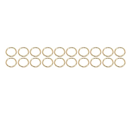Federverschlüsse, Federöffnungs-Feder-O-Ringe, Starkes Kupfer, 20 Stück, 1,57 Zoll Durchmesser, Kompakt, Tragbar, für Schmuck-DIY (GOLD) von ANGGREK