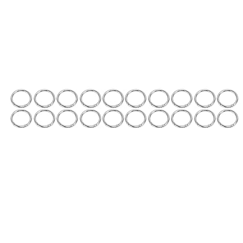 Federverschlüsse, Federöffnungs-Feder-O-Ringe, Starkes Kupfer, 20 Stück, 1,57 Zoll Durchmesser, Kompakt, Tragbar, für Schmuck-DIY (SILVER) von ANGGREK