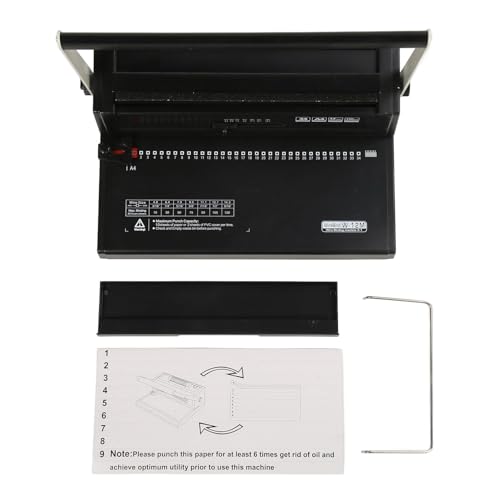 Spiralspulen-Bindemaschine, Einfach zu Bedienende Bindemaschine, 12 Blatt Stanzkapazität, 34 Löcher für A4-Letter-Format von ANGGREK