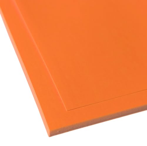 25 Blatt A4 Fluoreszierendes Selbstklebepapier Orange 80g - Rückseite mit Riss, leicht zu entfernen - Fluoreszierendes Etikettenpapier von ANHELUS PAPER & DECO