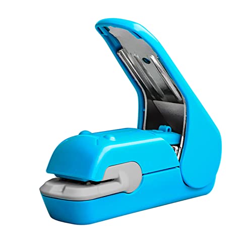 ANKCASE Hefter Hefterfreier Hefter spart Zeit und Anstrengung Nadelfreie Handheld Hefter Mini Tragbare Kreative Safety Student Office Schreibwaren Klammerloser Hefter(Blue) von ANKCASE