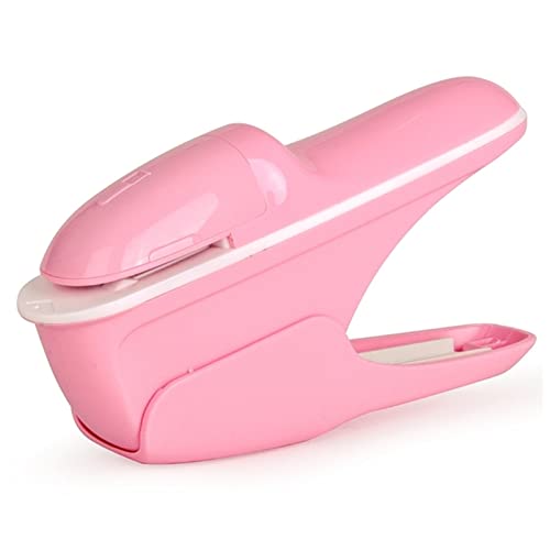 ANKCASE Hefter Kein Heftklammern Nagelfreie Hefter Mini Niedliches Papierbuch Binding Hefter Maschine Storpleless Hefter Schreibwaren Bürobedarf Klammerloser Hefter(Pink) von ANKCASE