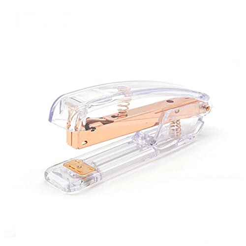 ANKCASE Hefter Rose Gold Hefterversion Metall Manuelle Hefter Büroschule Schreibwaren Transparente Hefter-Bindungsmaschine Klammerloser Hefter von ANKCASE