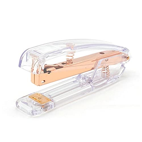 ANKCASE Hefter Rose Gold Metall Manuelle Hefter Transparente Acrylhefter Storable Modefarbe Hefter Klammerloser Hefter von ANKCASE