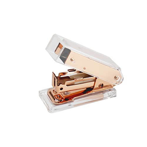 ANKCASE Hefter Rose Gold Mini Hefter Set Bindemittel Schreibwaren Büro Binding Tools Schulbedarf Klammerloser Hefter von ANKCASE