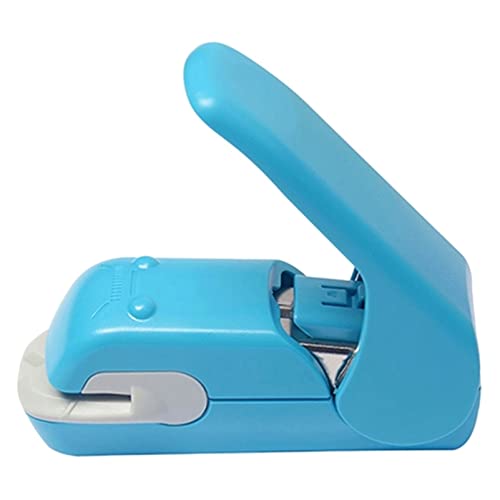 ANKCASE Hefter Stapelfreie Hefter Zeit sparen mühelosen nadelfreie Handhelze Hefter Mini tragbar Klammerloser Hefter(Blue) von ANKCASE