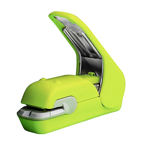 ANKCASE Hefter Stapelfreie Hefter Zeit sparen mühelosen nadelfreie Handhelze Hefter Mini tragbar Klammerloser Hefter(Green) von ANKCASE